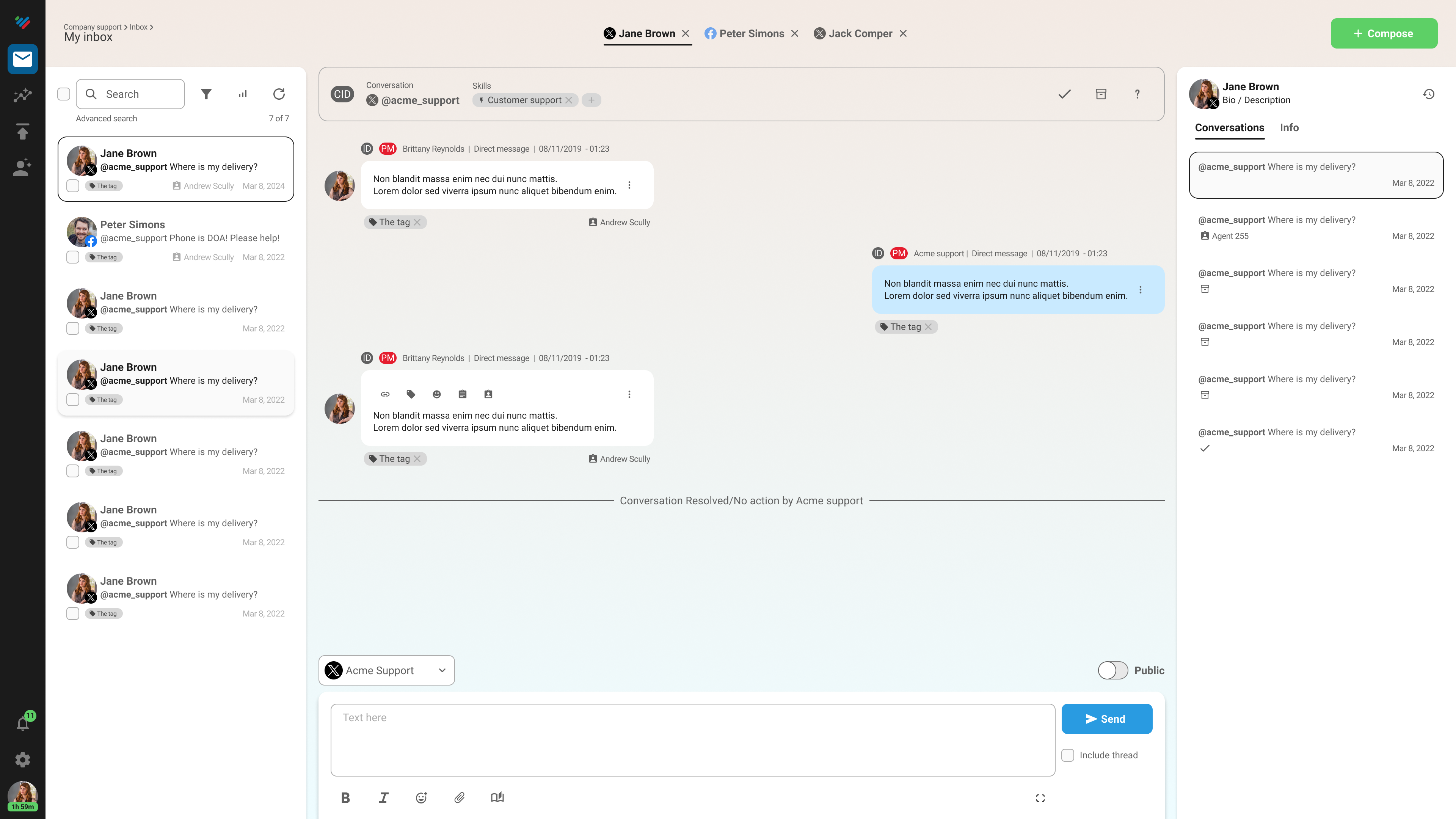 Engage Inbox